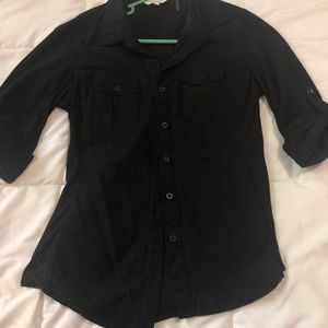 Black collar shirt